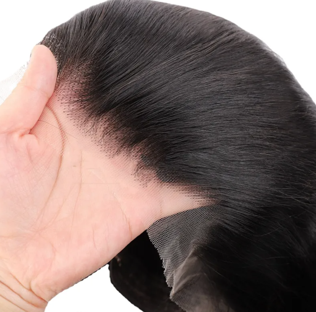 Perruque Cheveux Naturels — Dentelle HD Invisible, Rendu 100% Naturel