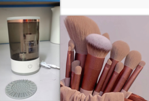 GlamClean — Nettoyeur de Pinceaux Électrique Rechargeable