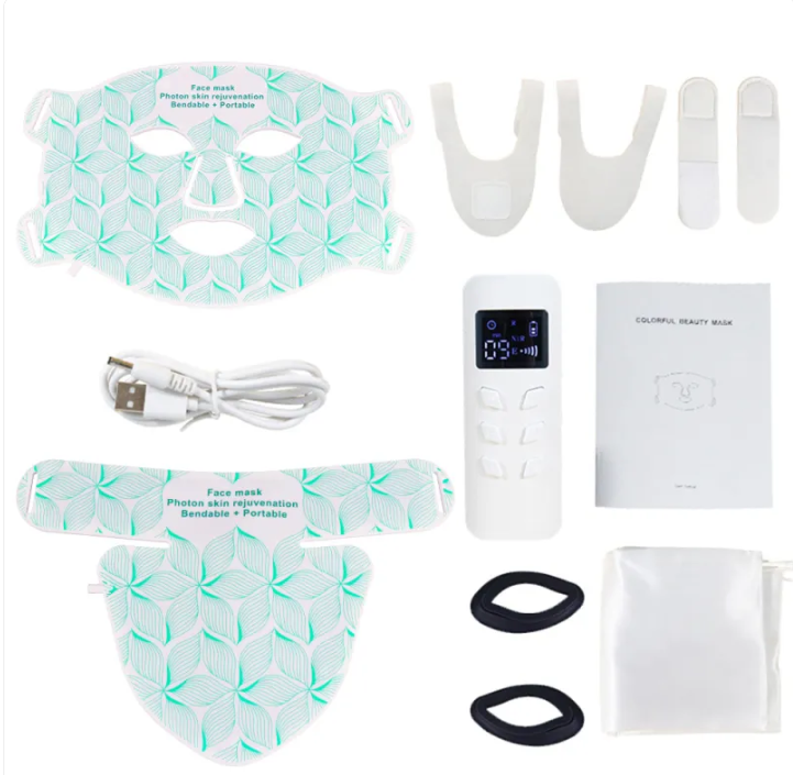 Appareil Beauté LED Anti-Âge en Silicone — Rajeunissement & Soin de la Peau à Domicile