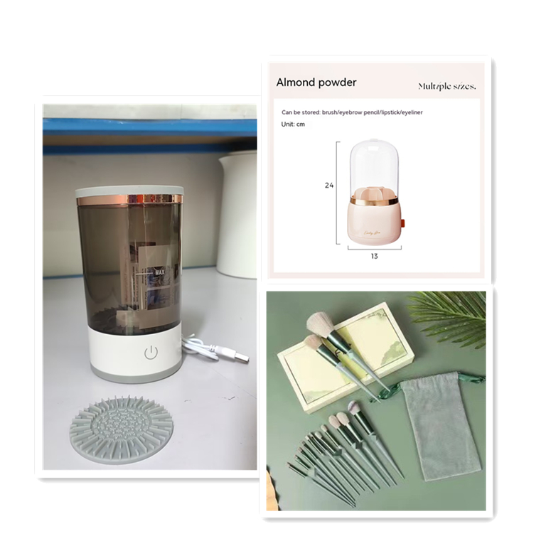 GlamClean — Nettoyeur de Pinceaux Électrique Rechargeable